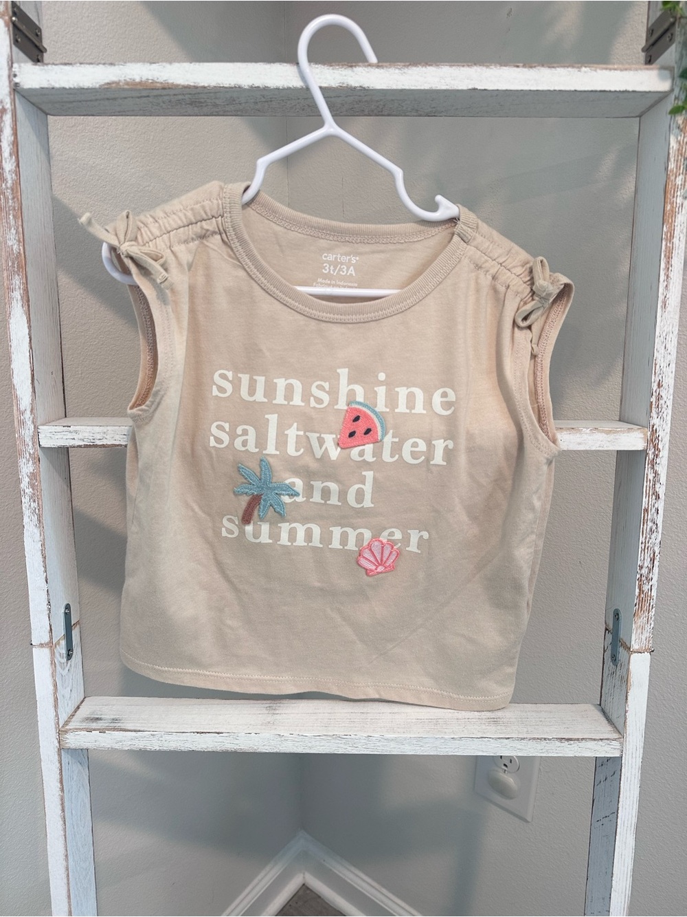 Carter's Beige 'Sunshine Saltwater and Summer' Girls Tee